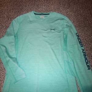 Under Armour Men's Long Sleeve Tee - Aqua Blue